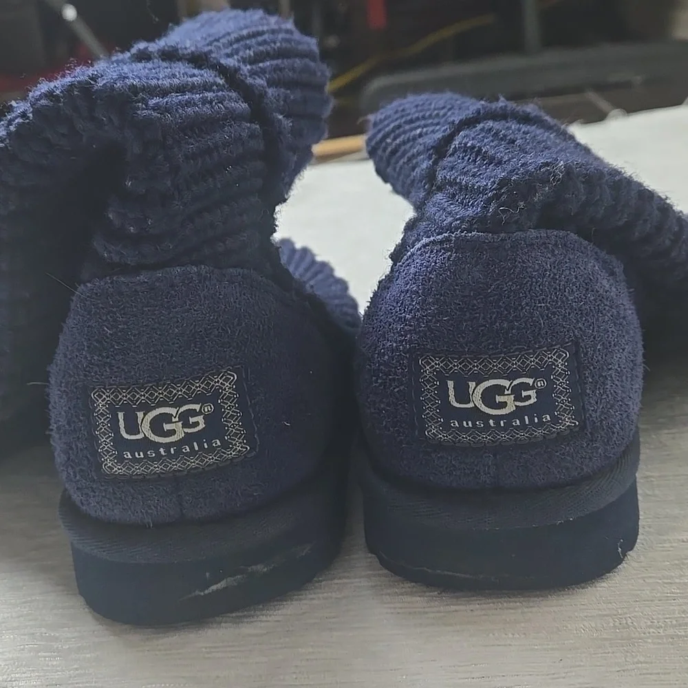 Ugg Navy Blue Cardy‎ Knit Tall Boots